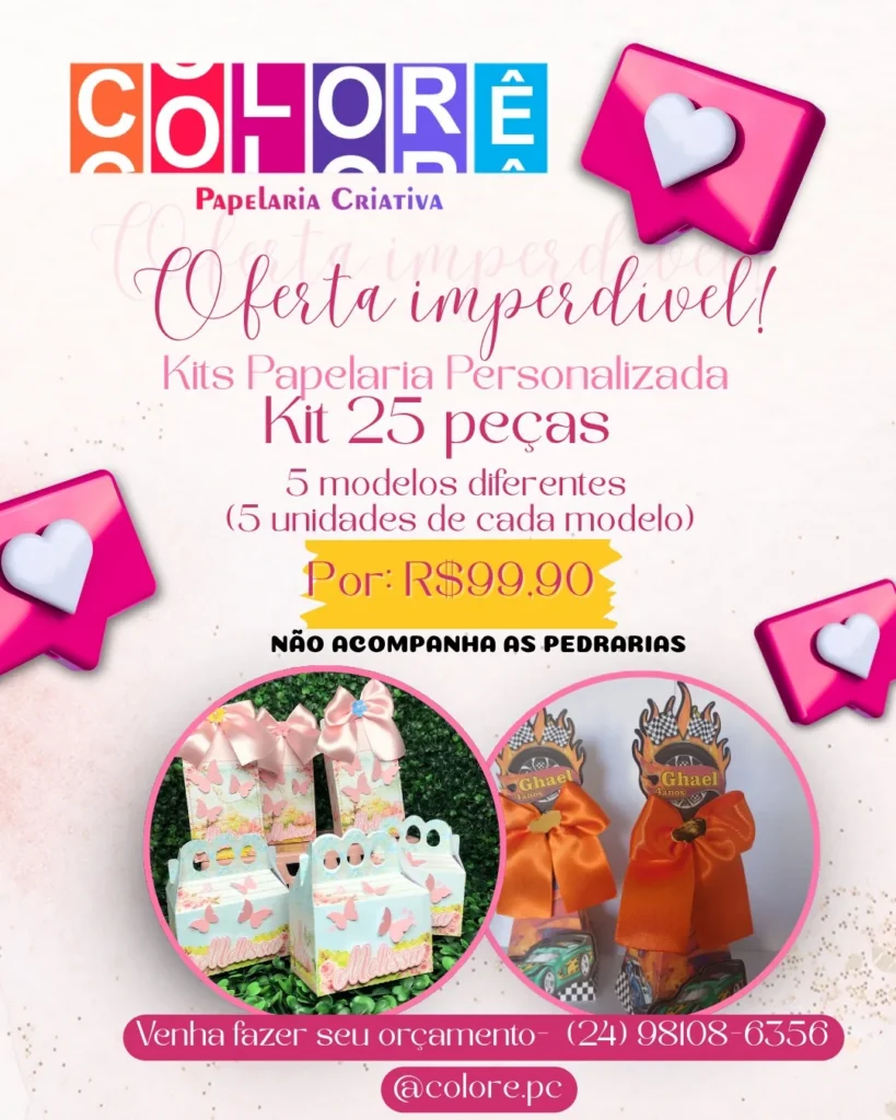 kit de 25 peças - Personalizados